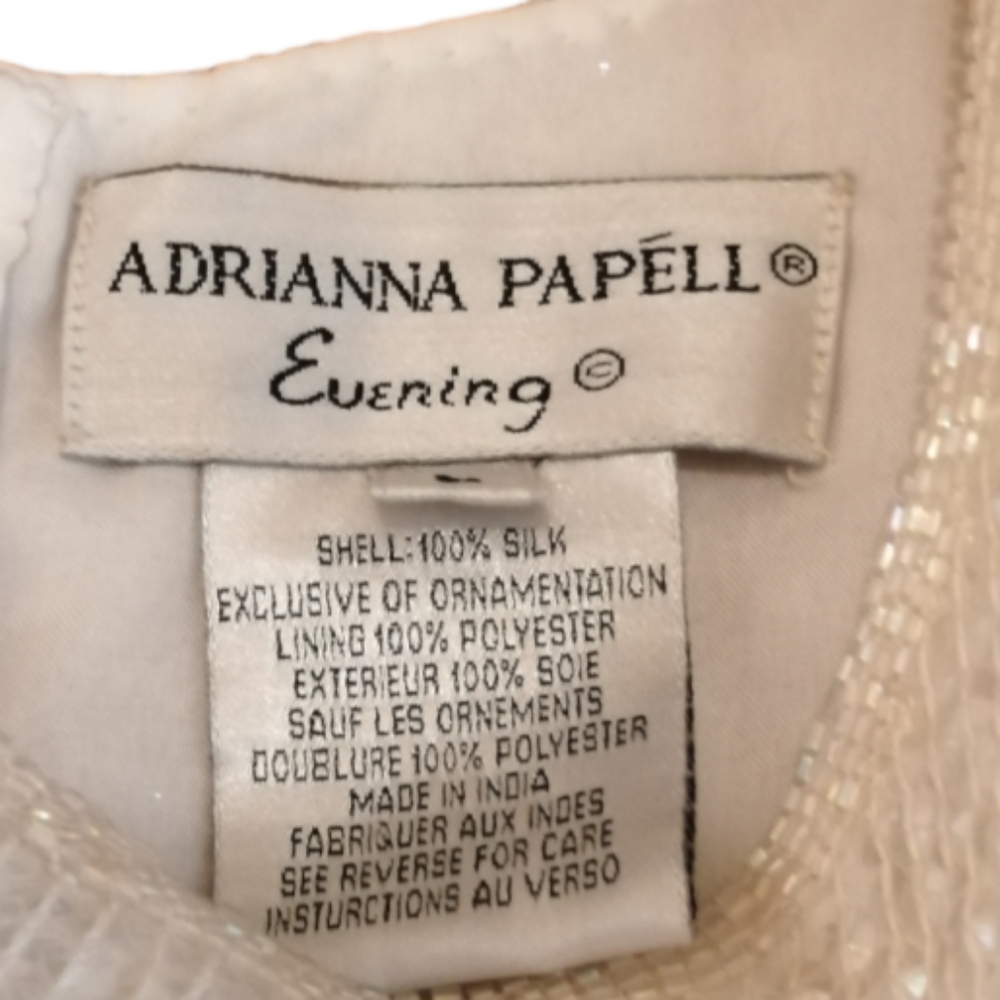 NWT Adrianna Papell Evening Sequin Silk Top - Picture 3 of 8
